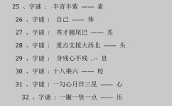 字谜有哪些学习方法(有效学习字谜的方法)